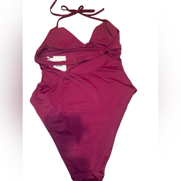 NWT Andie‎ Swim Lagos One Piece Swimsuit Plum Size Large - Picture 6 of 10